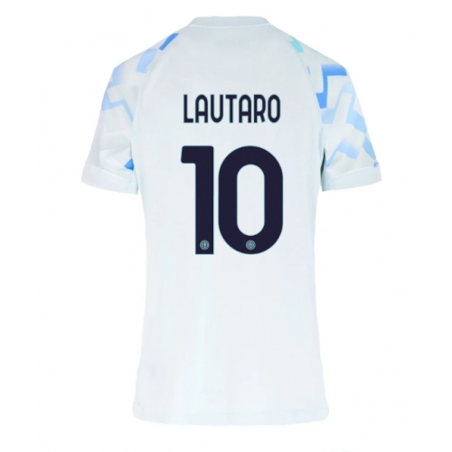 Inter Milan Lautaro Martinez #10 Maglia Gara Trasferta Repliche 2025-26 Donna Maniche Corte Inter Milan Lautaro Martinez #10 Maglia Gara Trasferta Repliche 2025-26 Donna Maniche Corte